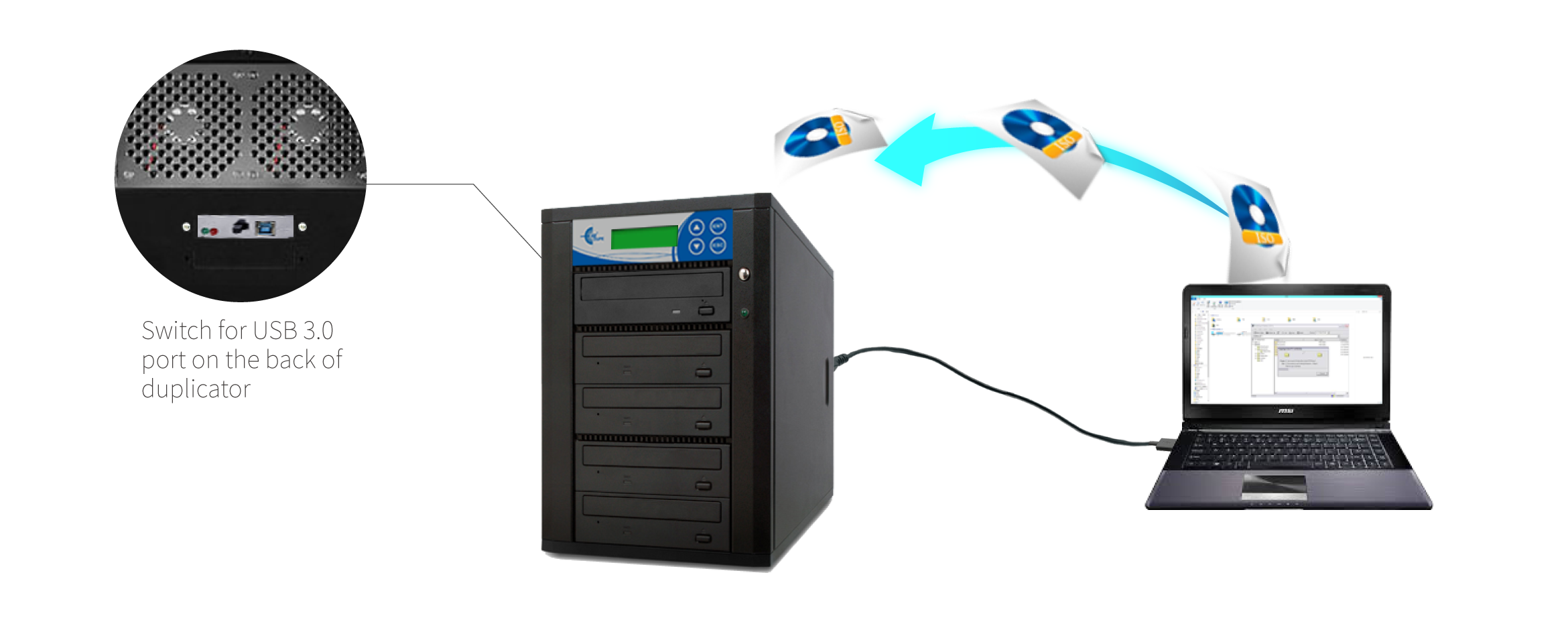Copy iso file to computer