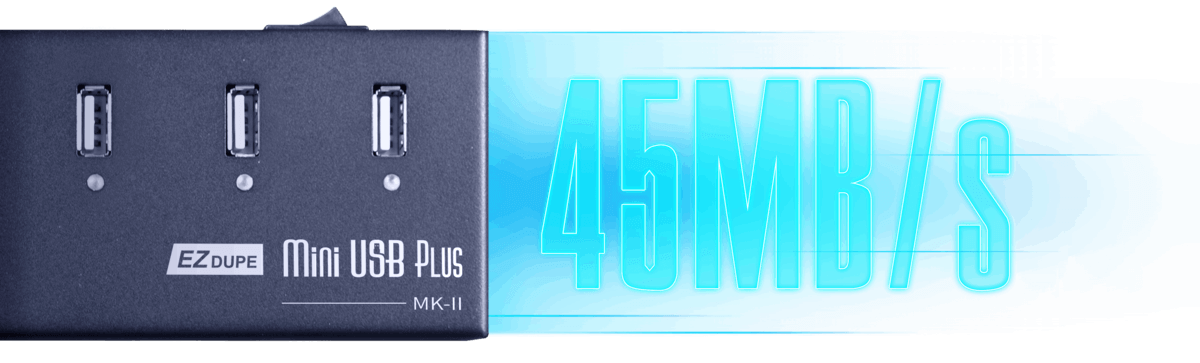 USB duplicator with increased copy speed of up to 45MB/s