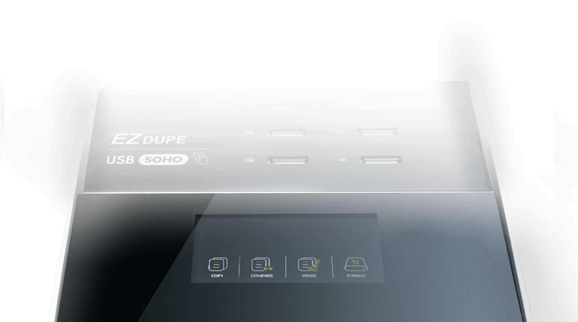 4 equipped functions for usb drive: clone, compare, erase and format