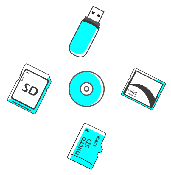 memory cards, usb